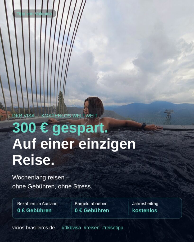 Frau entspannt im Outdoor-Whirlpool mit Bergpanorama – Reisetipp DKB Visa kostenlos weltweit zahlen und Geld abheben, Tipp von Valquiria