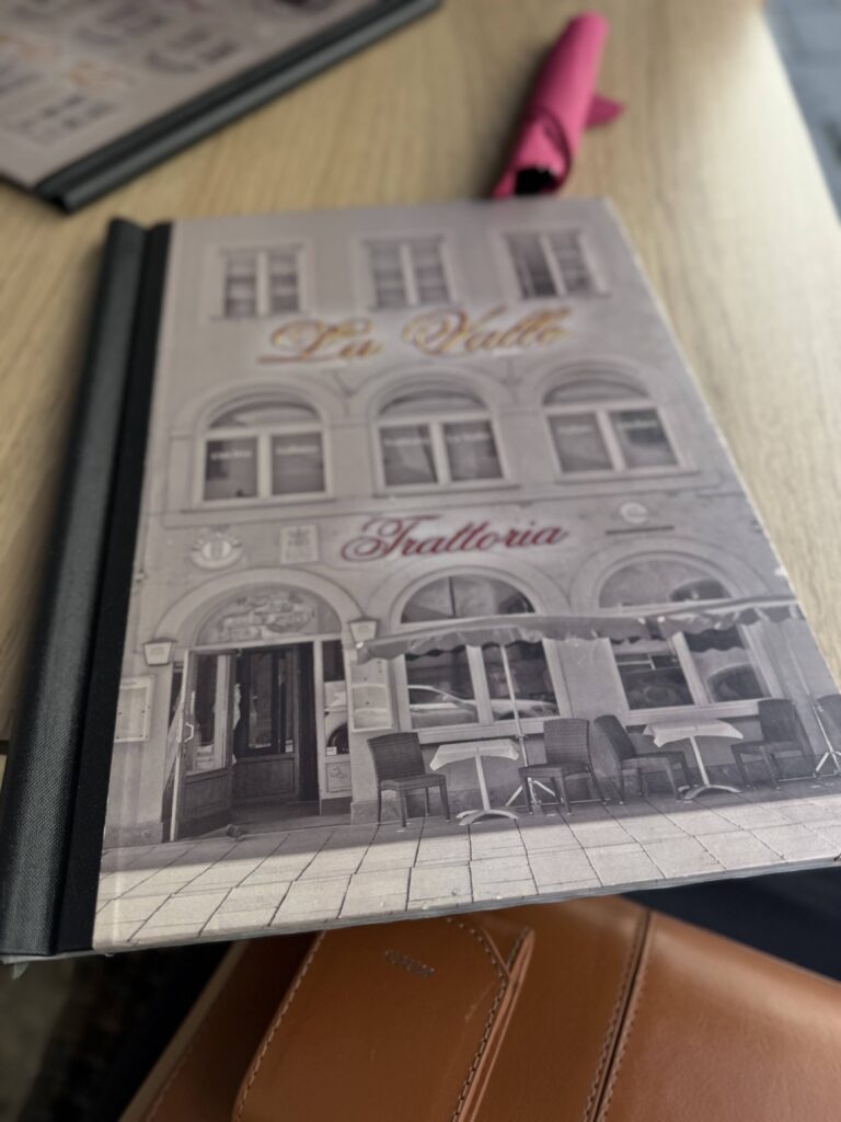 Speisekarte der Trattoria Pizzeria La Valle in München