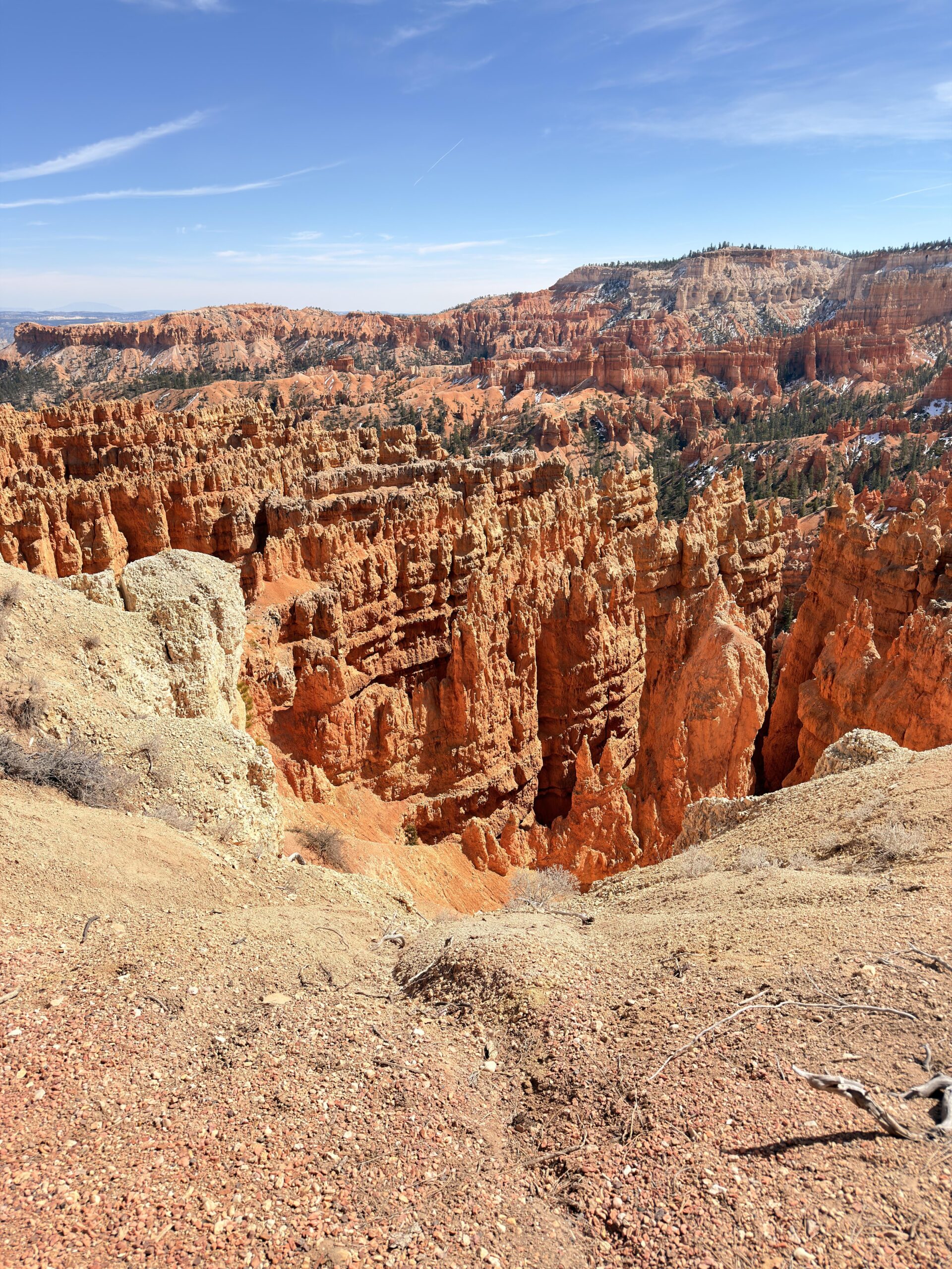 Blick auf die roten Hoodoo-Felsformationen im Bryce Canyon National Park